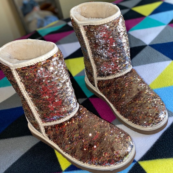 Classic Short Cosmo Sequin UGG Boots - Picture 2 of 5